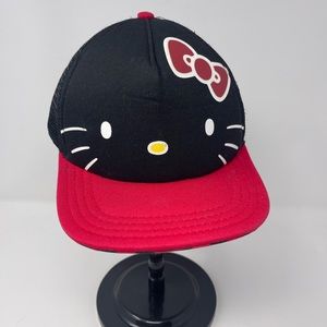 Vans X Hello Kitty Trucker Snapback Hat Rare Black